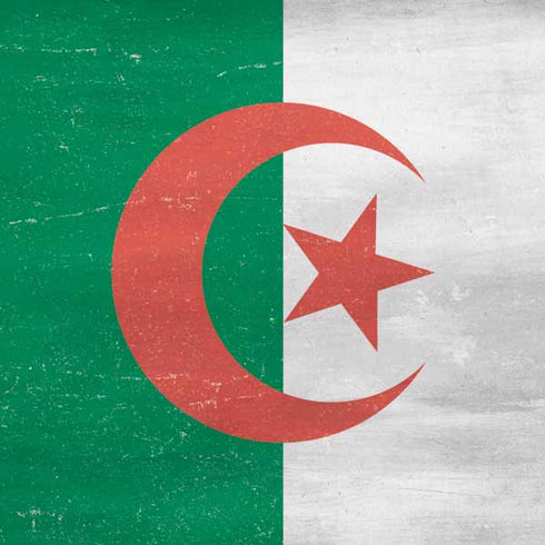Algeria Flag Distressed Galaxy A20 Clear Case